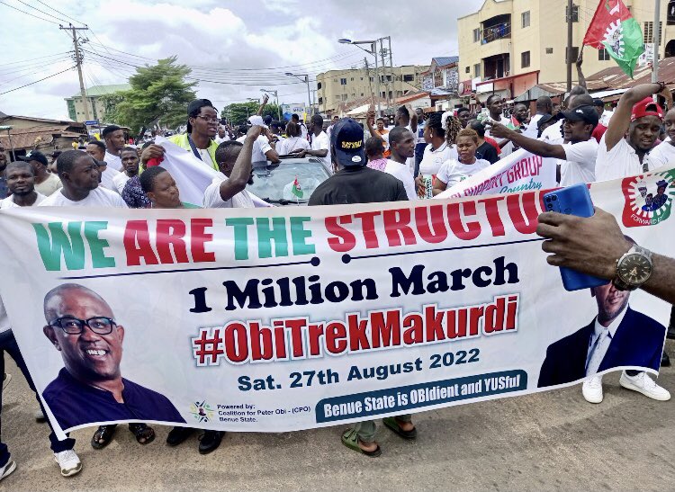“Two Million” march support for Peter Obi holds in Port Harcourt