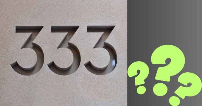 What does the number 333 mean?