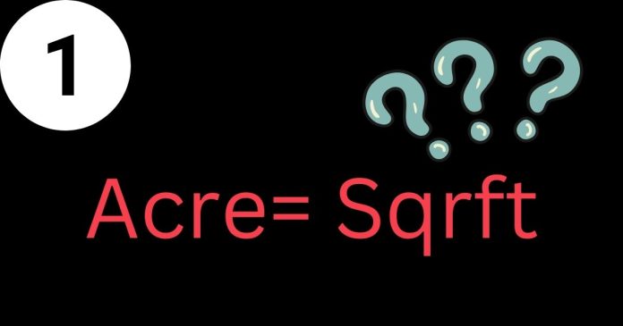 How many feet are on each side of an acre that is square?