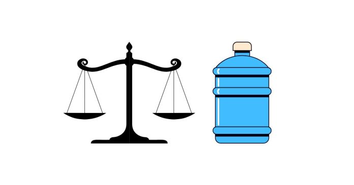 How much does one gallon of water weigh in pounds?