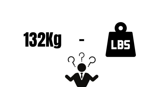 How much is 132 kg to lbs