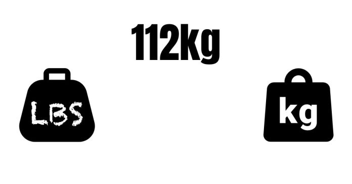 How to convert 112 kg to lbs?