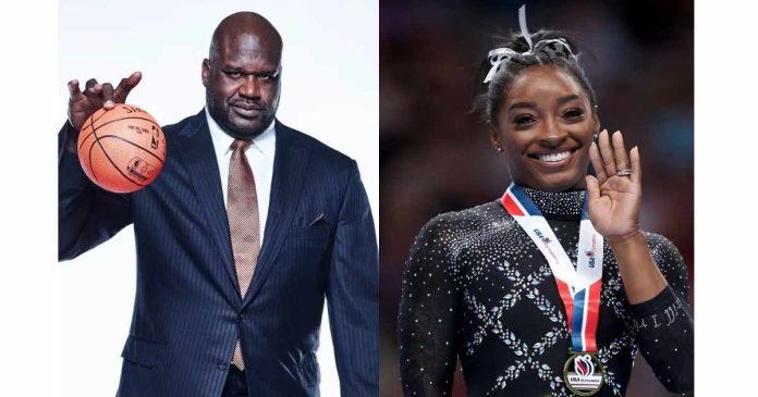 What do Shaquille O'Neal and Simone Biles have in common?