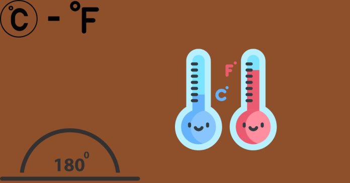 What is 180 degrees Celsius in Fahrenheit?