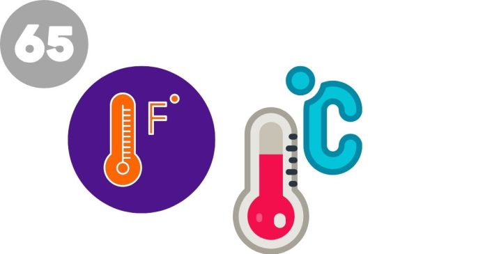 What is 65 degrees fahrenheit to celsius ? - brainly.com