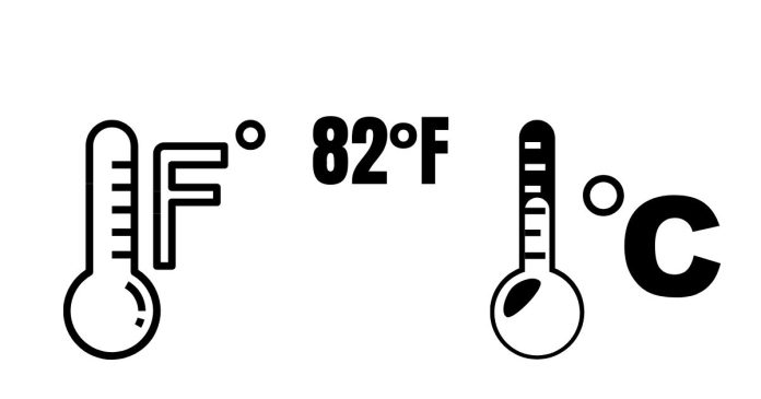 What is 82° Fahrenheit in Celsius?