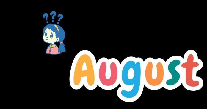 What is the number for August?