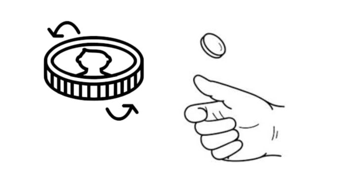 Flipping a coin is a simple way to make a random decision between two options Heads or Tails.