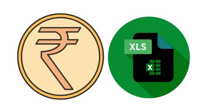 How to Add the Rupee Symbol in Excel