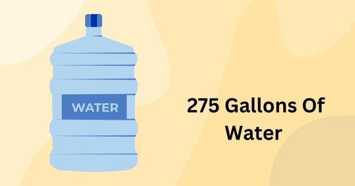 How Much Does 275 Gallons Of Water Weigh?