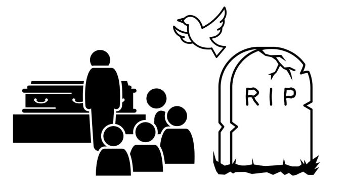 How long is the period between death and funeral in the United States?