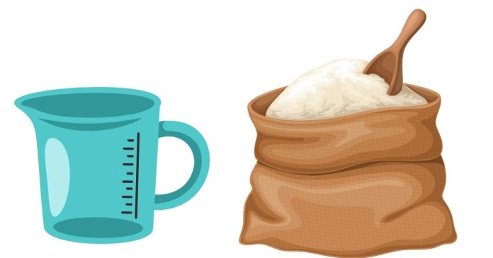 How many cups are in 800 grams of flour?