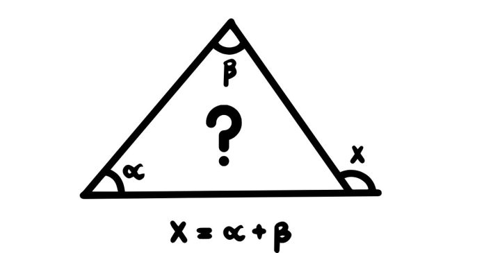 How many degrees are in a triangle?