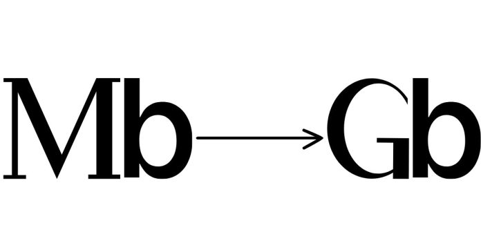 How many megabytes are in a gigabit?