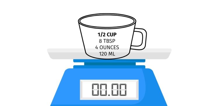 How many ounces does a 1 1/2 cup weigh?