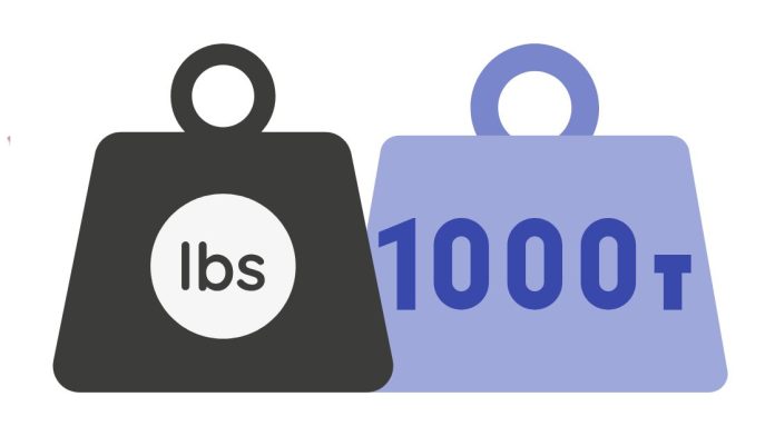 pounds to metric ton