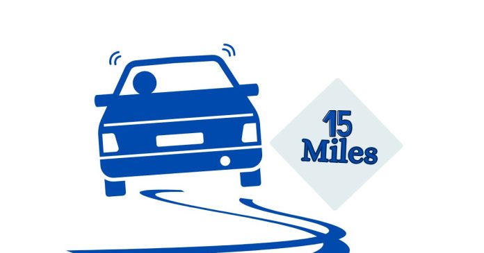 How many Miles can you Drive in 15 Minutes?