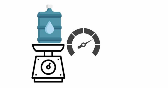 How much does half a gallon of water weigh?