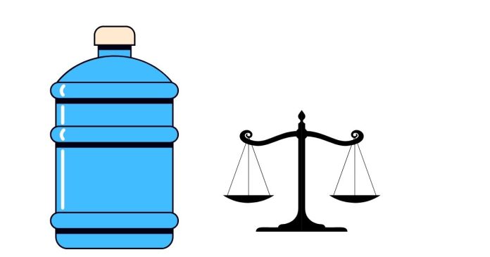 How much does sodium hypochlorite weigh per gallon?