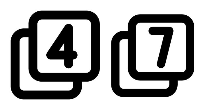 WHAT ARE THE FIRST FIVE COMMON MULTIPLES OF 4 AND 7?