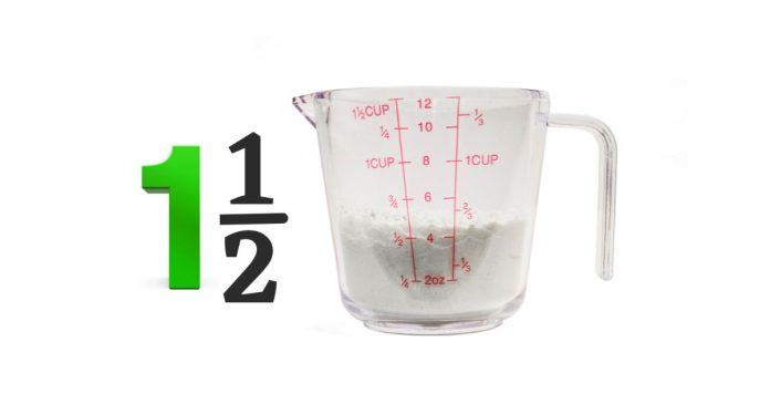 What Is Half of 1 and 1/2 Cups?