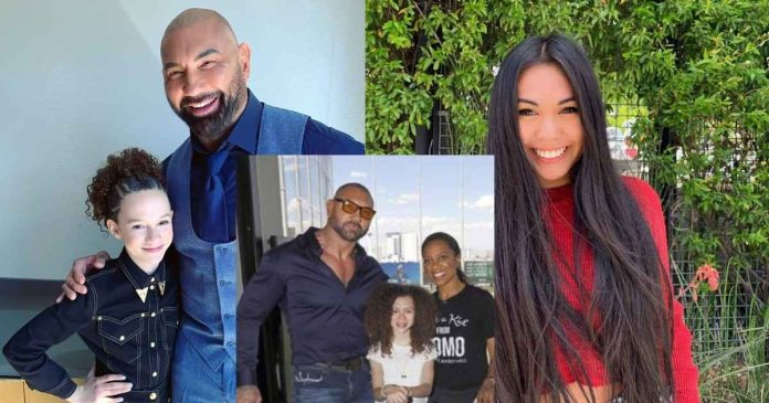 What are the Names of Dave Batista's two daughters?