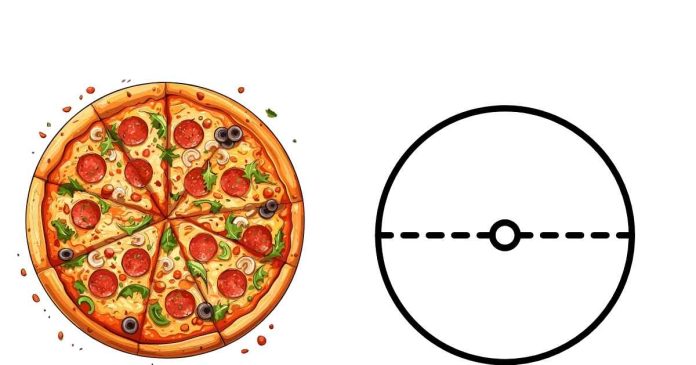 What are the standard diameters of different pizza sizes?