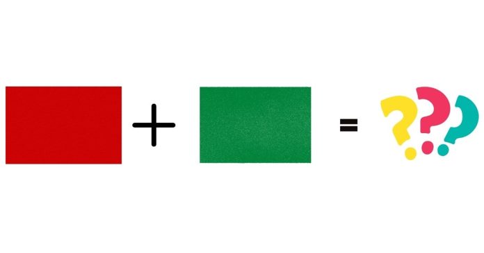 What color do we get when we mix Red and Green?