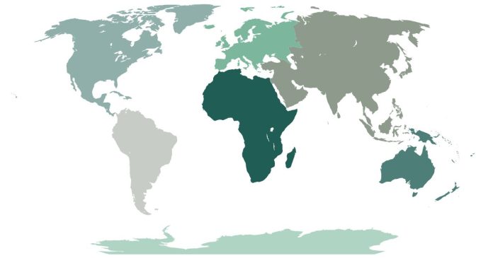 What continent has the least number of biomes