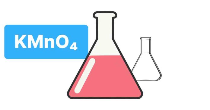 What forms during the titration of FeCl₂ with KMnO₄?