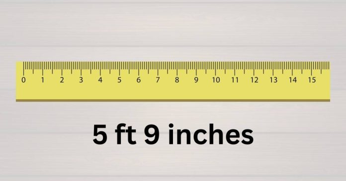 What is 5 ft 9 inches in cm?