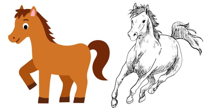 What is a male or female horse called at the age of two?