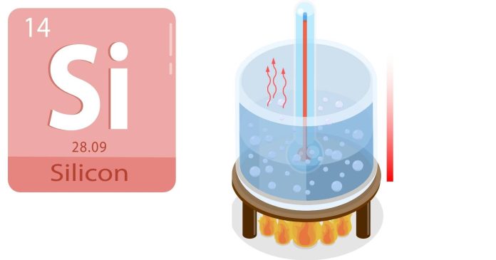 What is the Melting and Boiling Point of Silicon in Degrees Celsius?