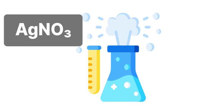 What is the balanced chemical equation for the reaction between KCl and AgNO₃? 