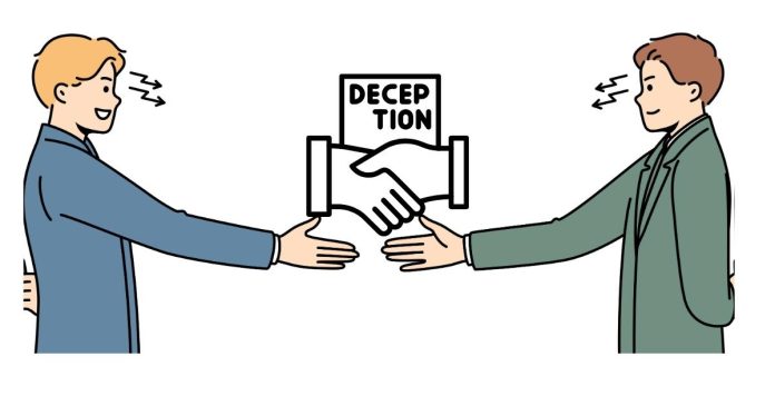 What is the difference between deception and deceiving?