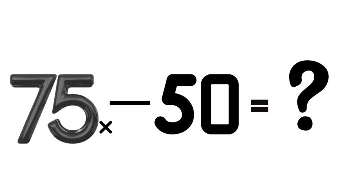 What is the equivalent expression of 75x - 50?