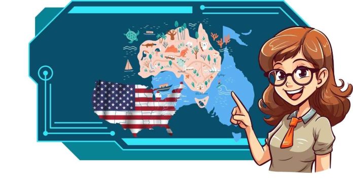 What is the size of Australia in comparison with the US?