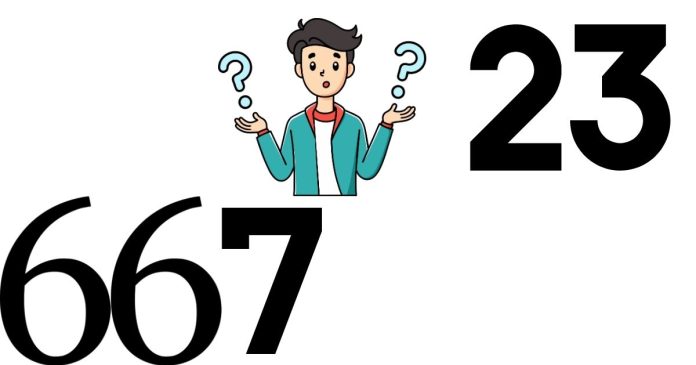 What is the sum of 667 and 23