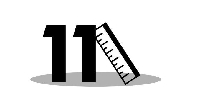 What object is 11 centimeters long?