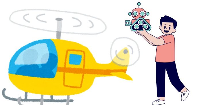 When was the helicopter invented and flown for the first time?