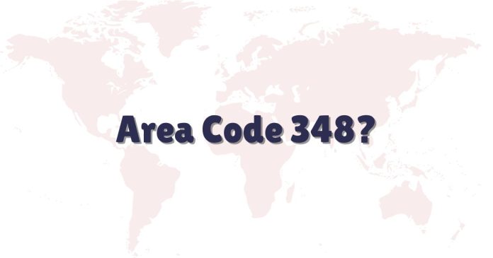 Where in North America is Area Code 348?