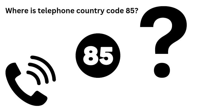 Where is telephone country code 85?