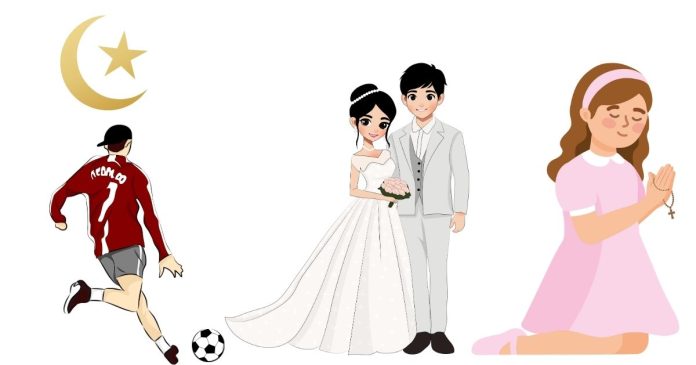 Which Muslim Footballer is Married to a Christian Lady?