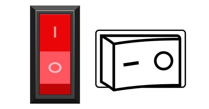 Which is on and which is off in the I/O switches?