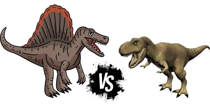 Who would win in a fight between a T. rex and a Spinosaurus?