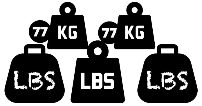 how many 77 kg to lbs?