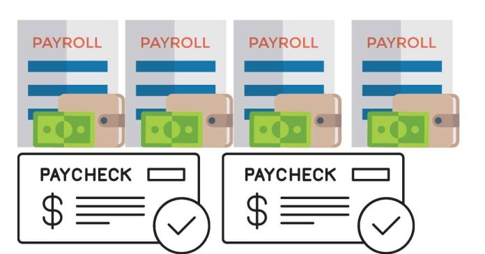 What's the difference between payroll and paycheck?